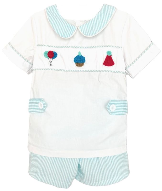 Boys Seersucker Birthday Outfit