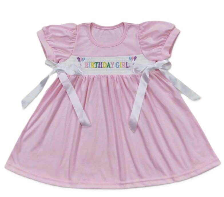 Smocked Birthday Girl Dress