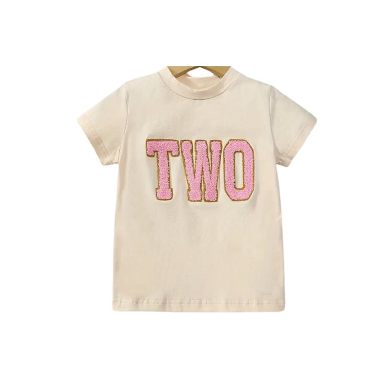Girls Chenille Two Birthday T Shirt