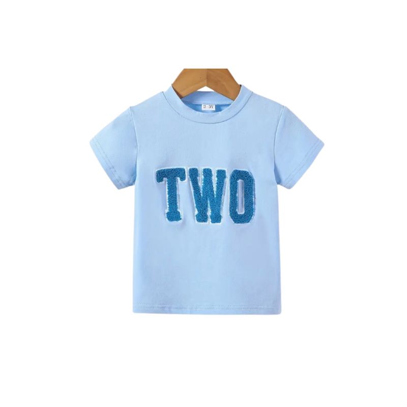 Boys Two Chenille Birthday T Shirt