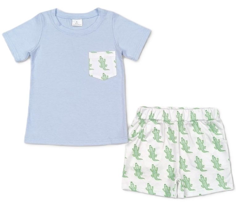 Alligator Pocket T Shirt Set
