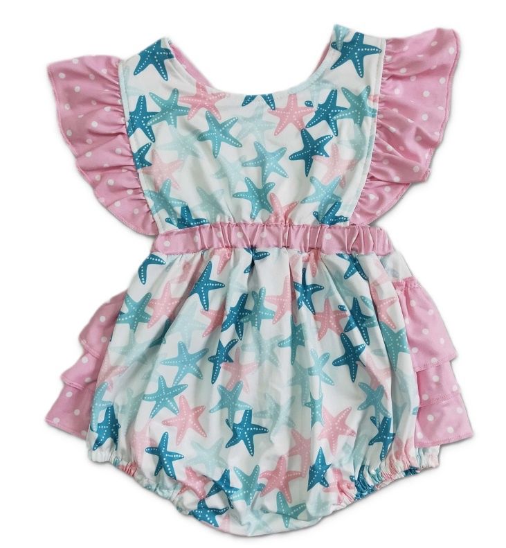 starfish ruffle butt romper