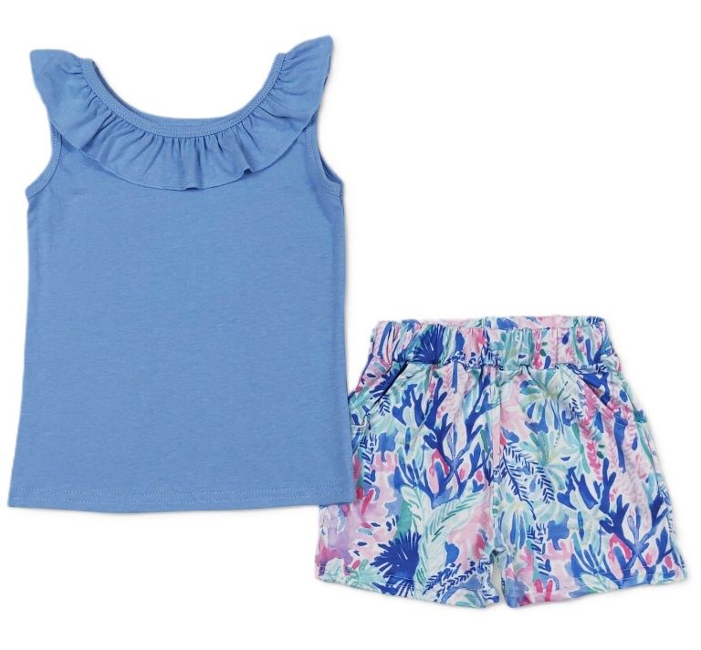 Blue Watercolor Outfit