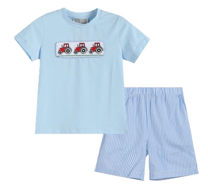 Smocked Tractor Set