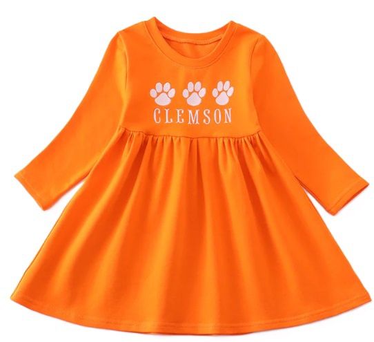Clemson LS Girls Dress