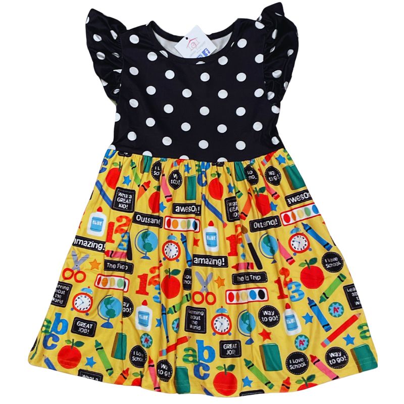 Black &amp; Yellow Back to School Dress