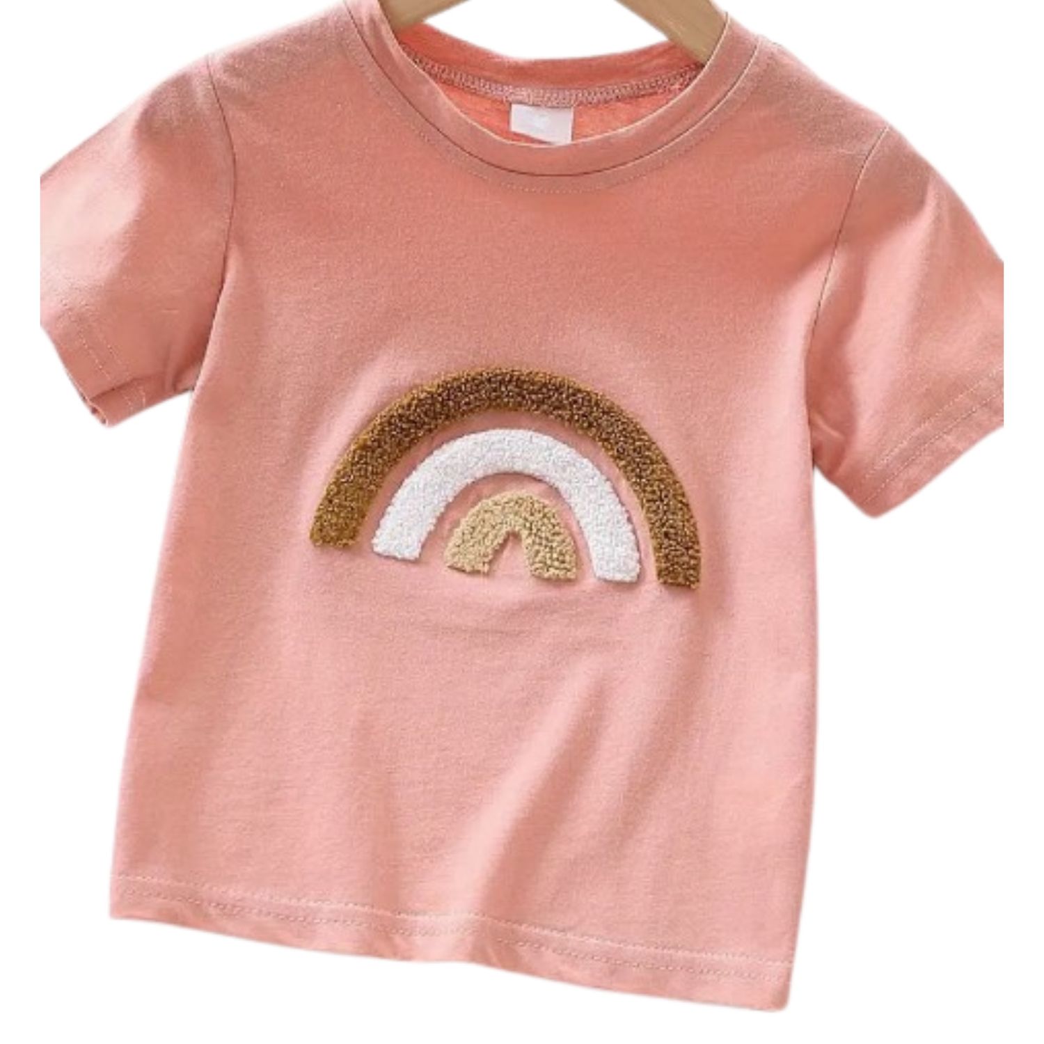 Pink French Knot Rainbow T Shirt