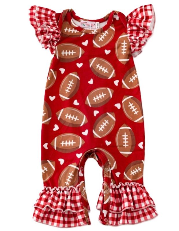Team Spirit Burgundy Baby Romper