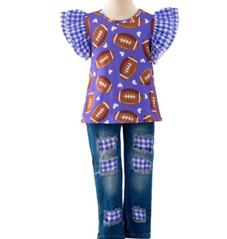 Team Spirit Purple Jean Set
