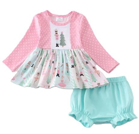 Embroidered Nutcracker Bloomer Set