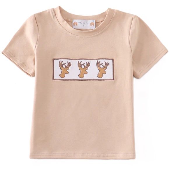 Embroidered Antler T Shirt