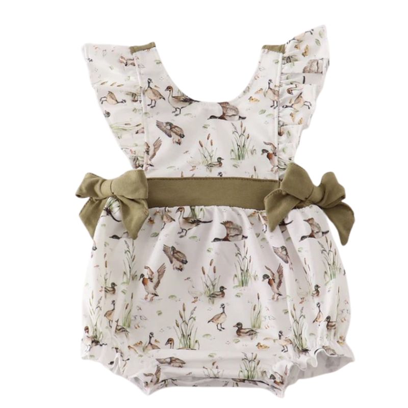 Sage Duck Ruffle Bubble