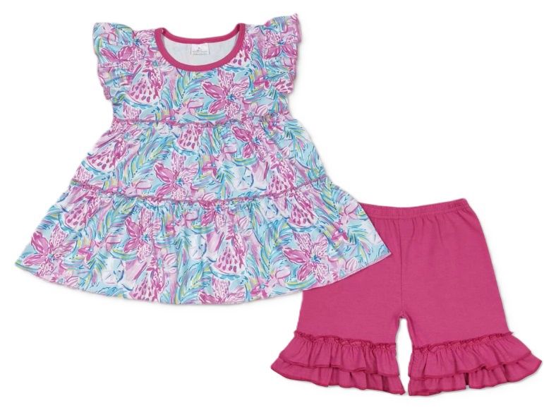 Watercolor Pink Aqua Set