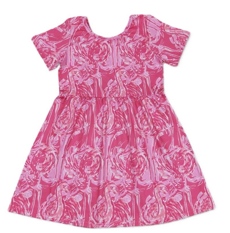 Watercolor Pink Flamingo Dress