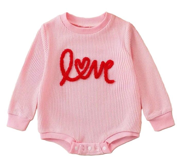 French Knot Love Onesie