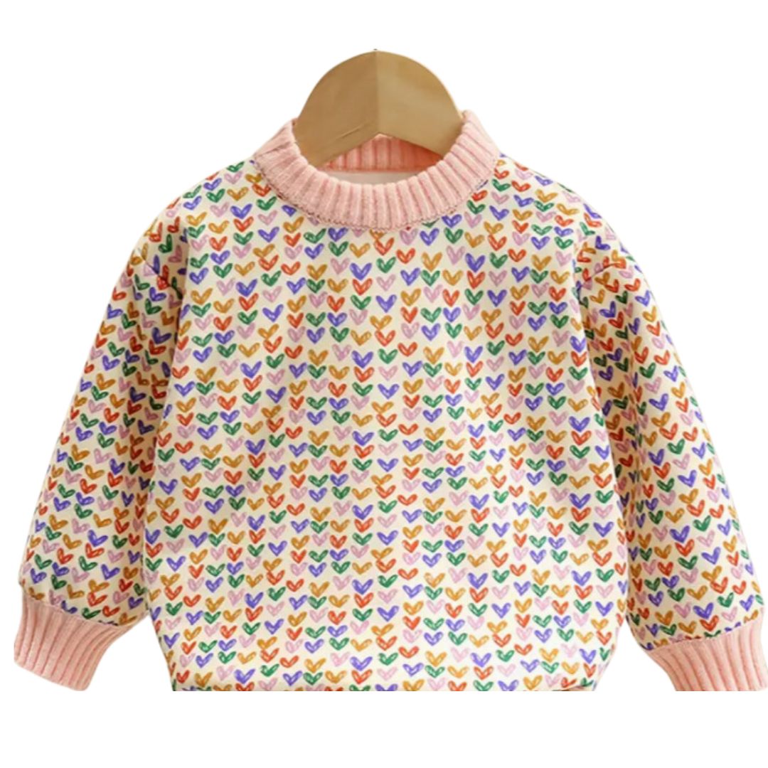 Ditsy Heart Sweater