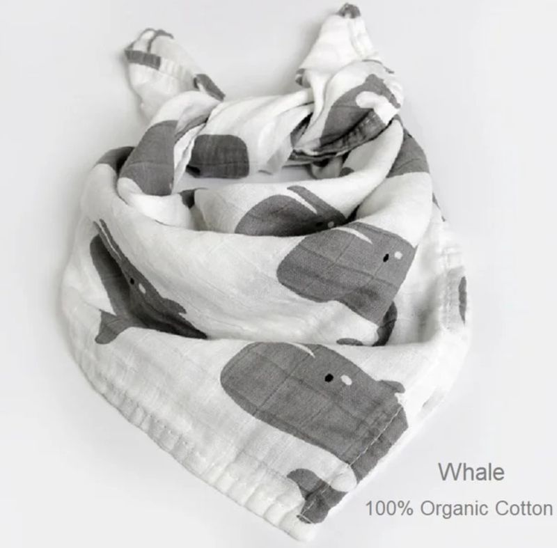 Grey Whale Muslin Swaddle