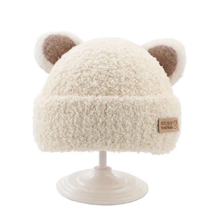 Bear Fuzzy Beanie
