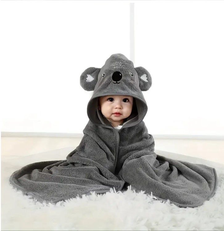 Animal Hooded Towel, Colour: Koala
