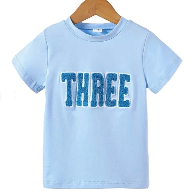 Boys Chenille Patch Three T Shirt