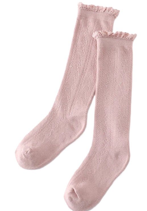 Rose Knee High Lace Socks