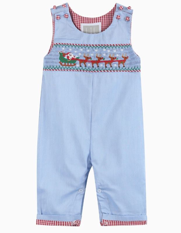 Smocked Santa&#39;s Sleigh Longall