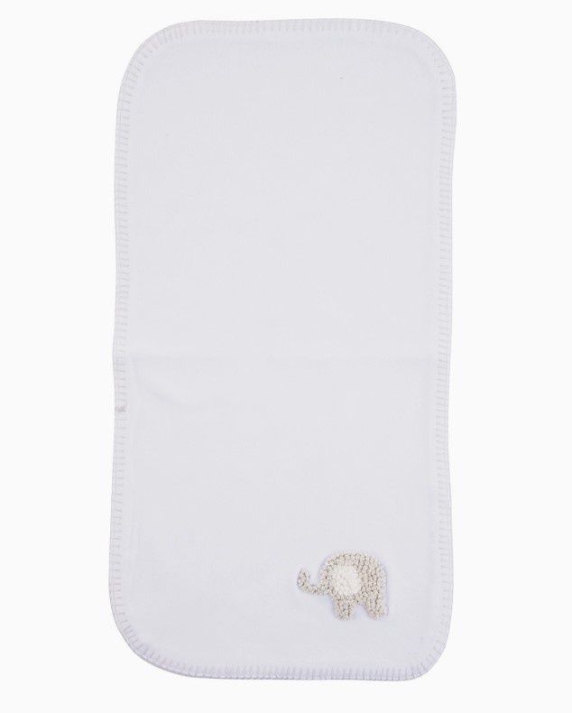 French Knot Elephant Burp Cloth