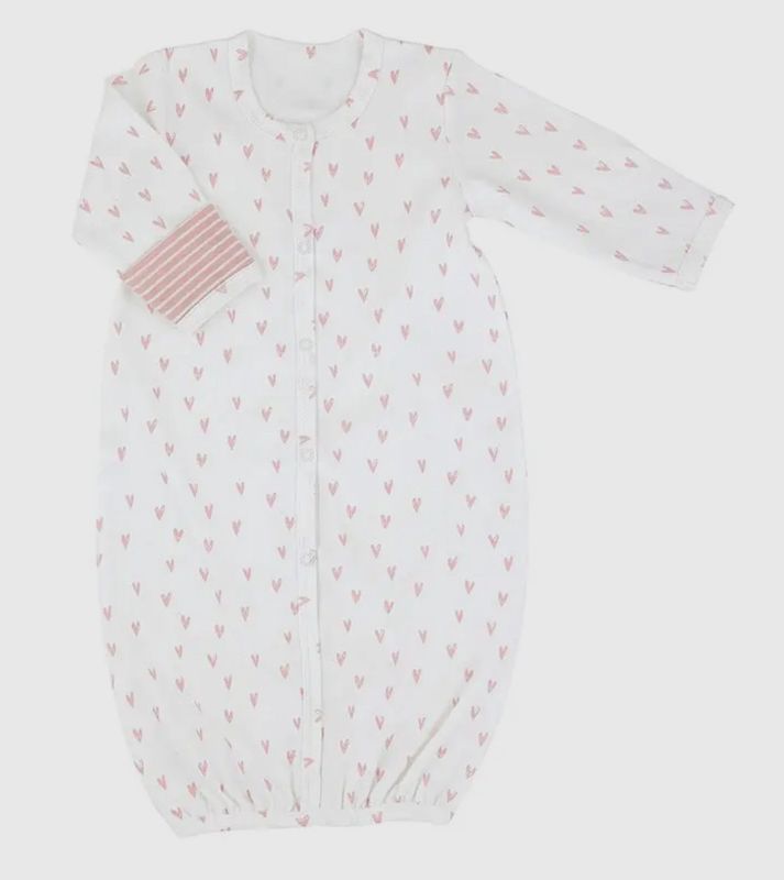 Pink Heart Baby Gown