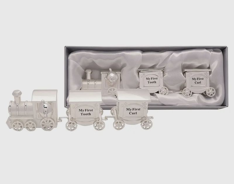 Silver Plated First Tooth &amp; Curl Train Set