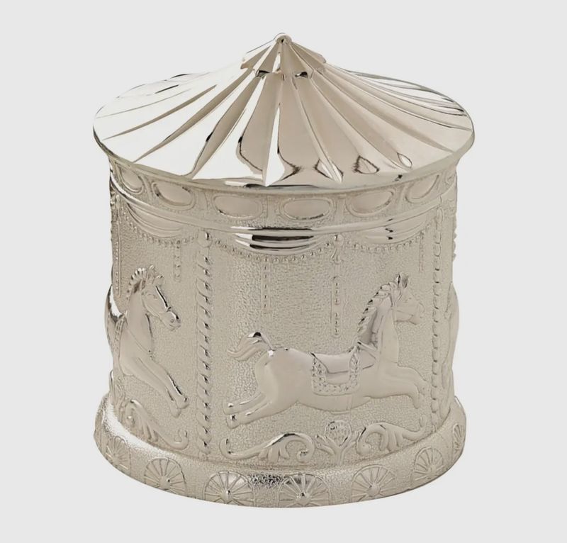 Silver Plated Carousel Money Box
