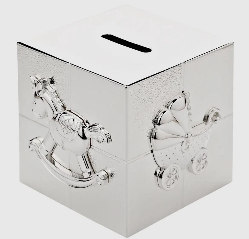 Silver Plated Money Cube