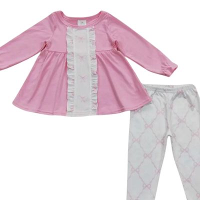 Pink LS Bow Legging Outfit