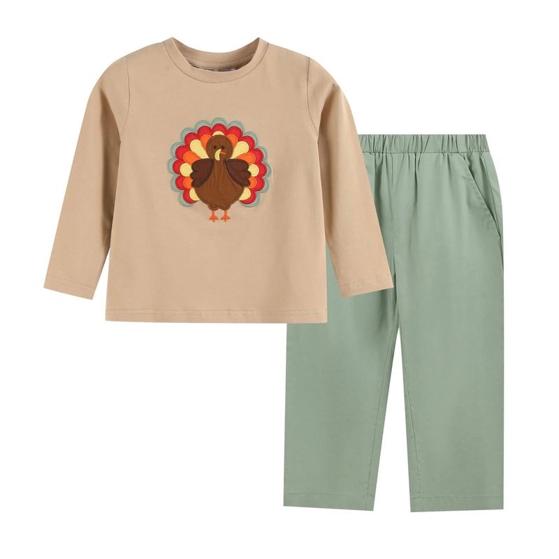 Sage Green Boys Turkey Set
