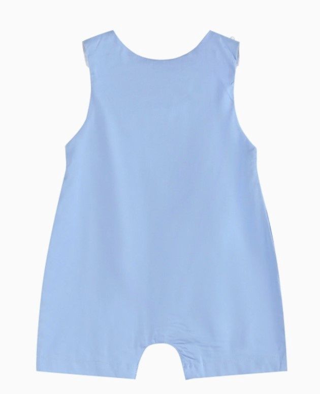 Smocked Blue Cross Jon Jon
