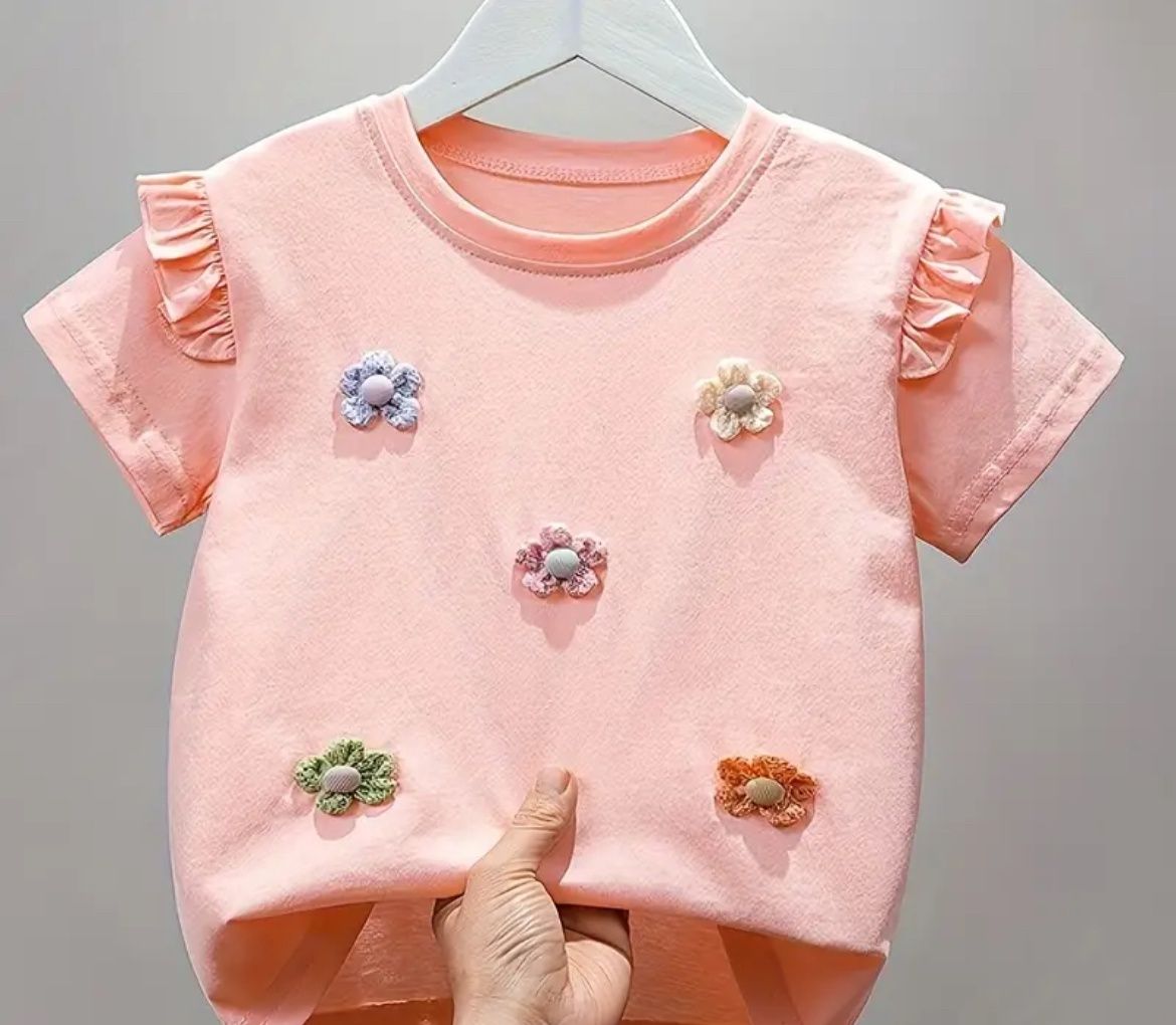3D Flower T Shirt
