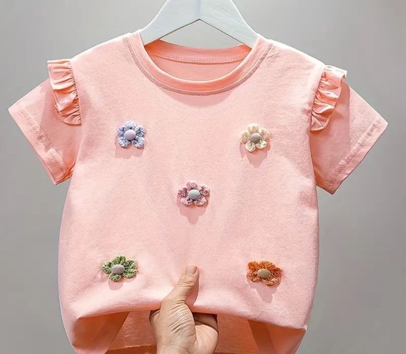3D Flower T Shirt