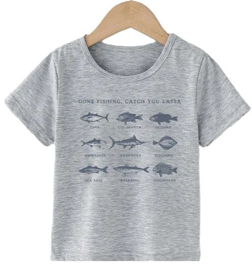 Grey Fish T Shirt