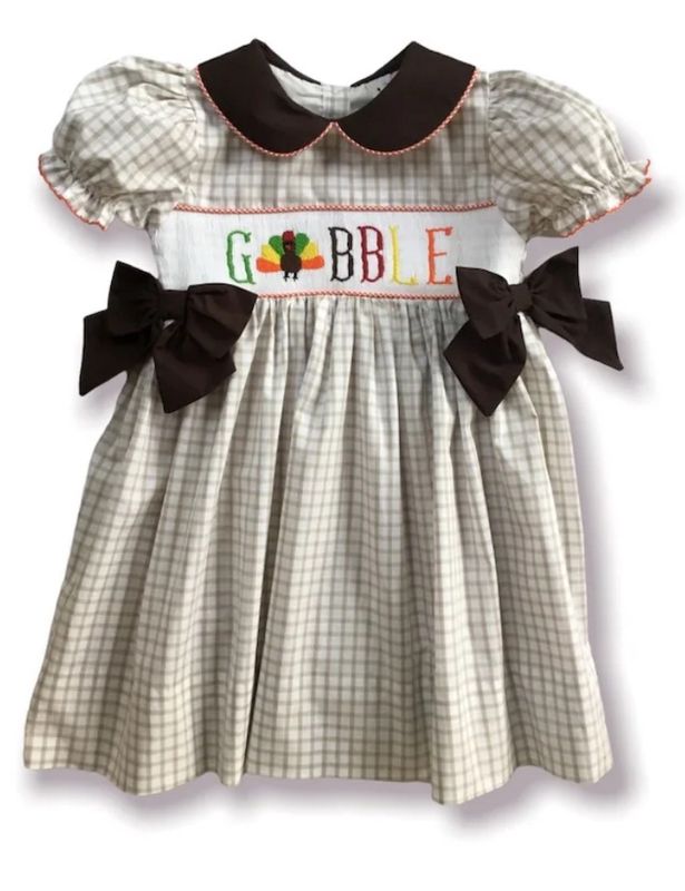 Hand-Smocked Gobble Dress