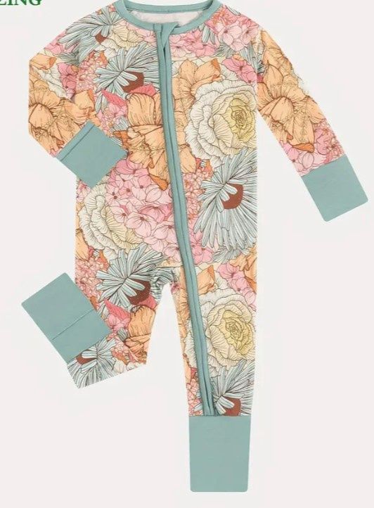 Fall Flowers Bamboo Zippy