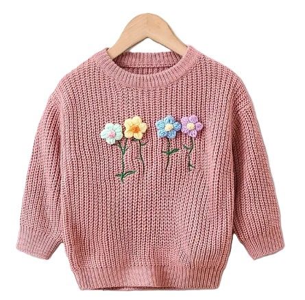 3D Flower Knit Sweater
