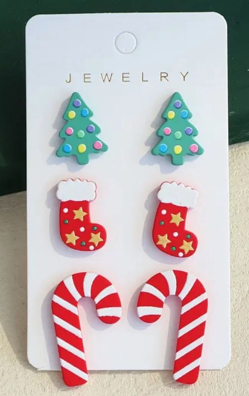 Christmas trio earrings