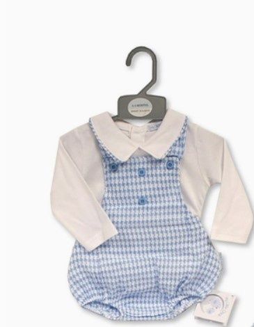 Houndstooth LT Blue Baby Set