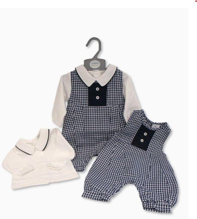 Baby Navy Houndstooth Set