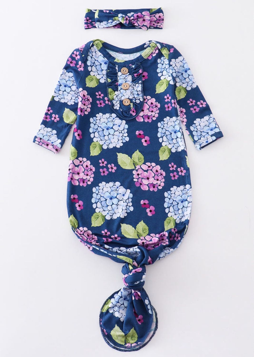 Bamboo Baby Gown, Colour: Hydragena