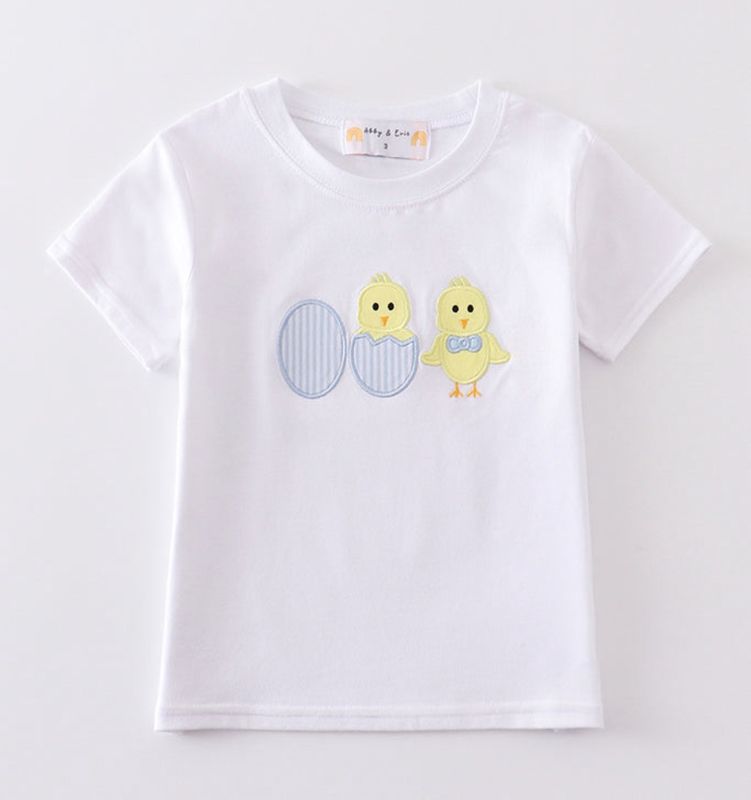 Easter Chick Applique T Shirt