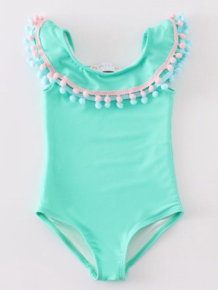 Aqua Pom Pom One Piece
