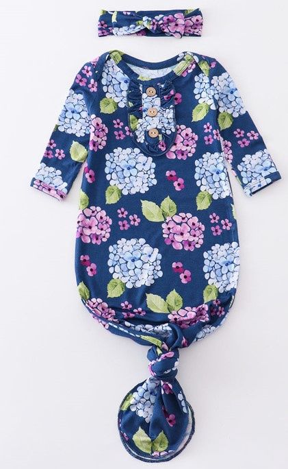 Hydrangea Baby Gown