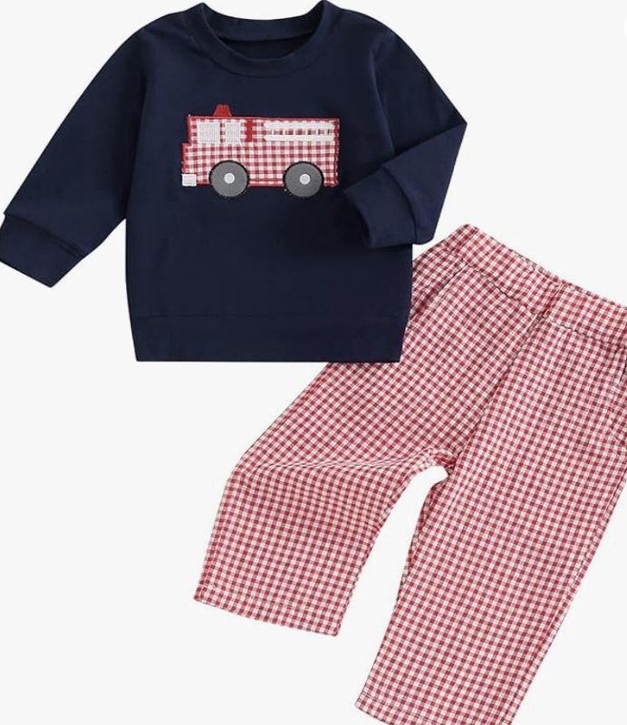 Fire Truck Long Pant Set