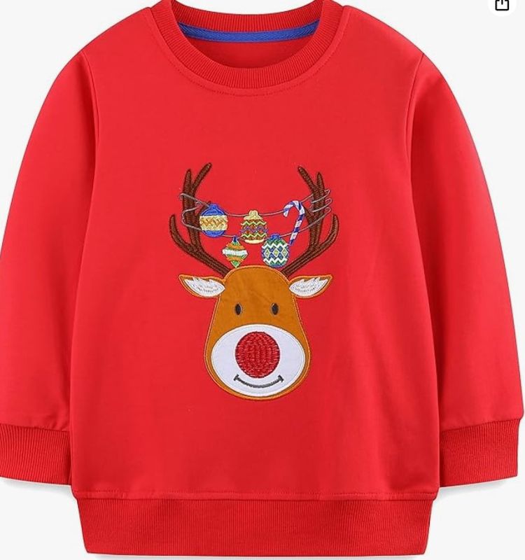 Reindeer Embd Sweatshirt