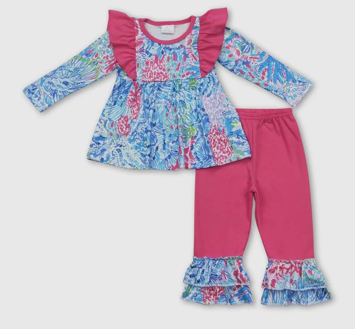 Blue &amp; Pink Lilly LS Set